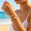 New Style Boho Shell Bracelet for Women, Stainless Steel Beads Chain Bracelets, Summer Beach Elegant Jewelry Gift To Her