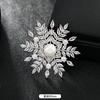 High-end crystal temperament brooch female swan snowflake luxury atmospheric brooch sweater pin suit trendy accessories