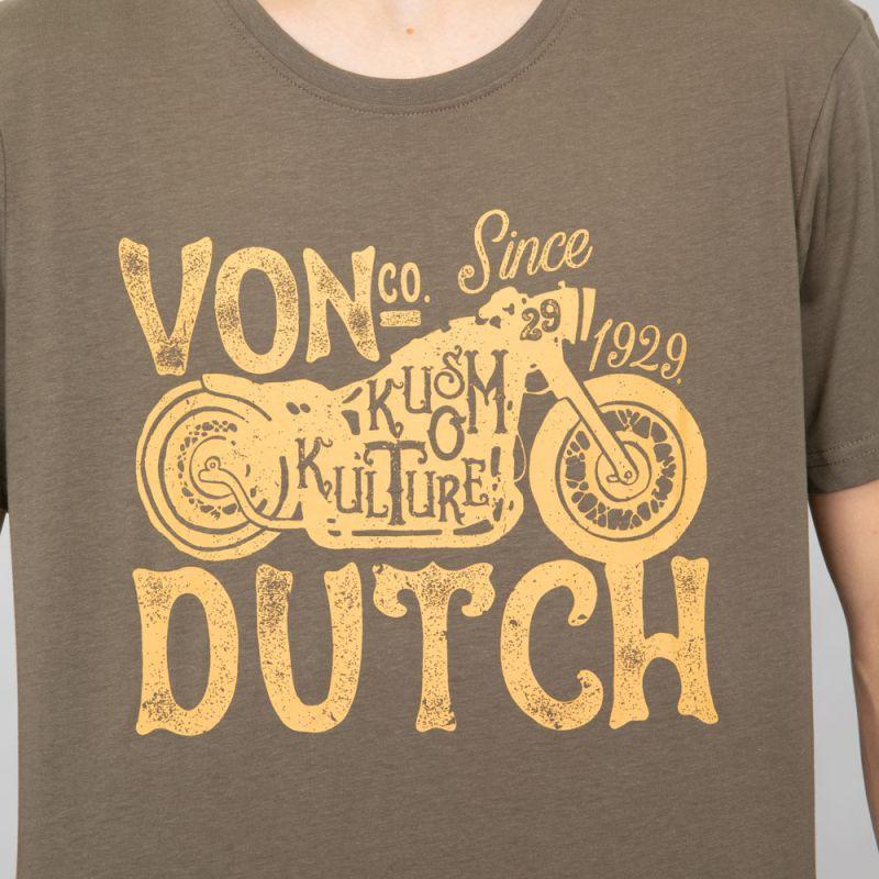 Мужская футболка с круглым вырезом с мотоциклетным принтом VON DUTCH