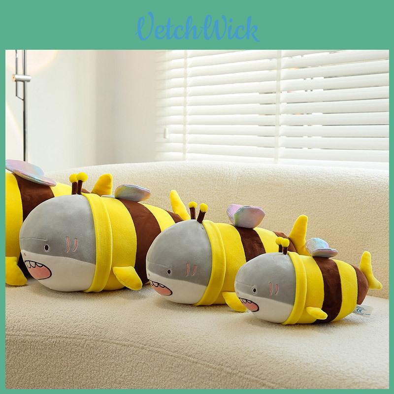 Bee Shark Plush Toy Funny Stuffed Animal Pillow Gift