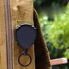 1 Piece High Elasticy Retractable Key Holder for Men Fashion Black Color Durable Keychain Organizer for Keys Office Supplies