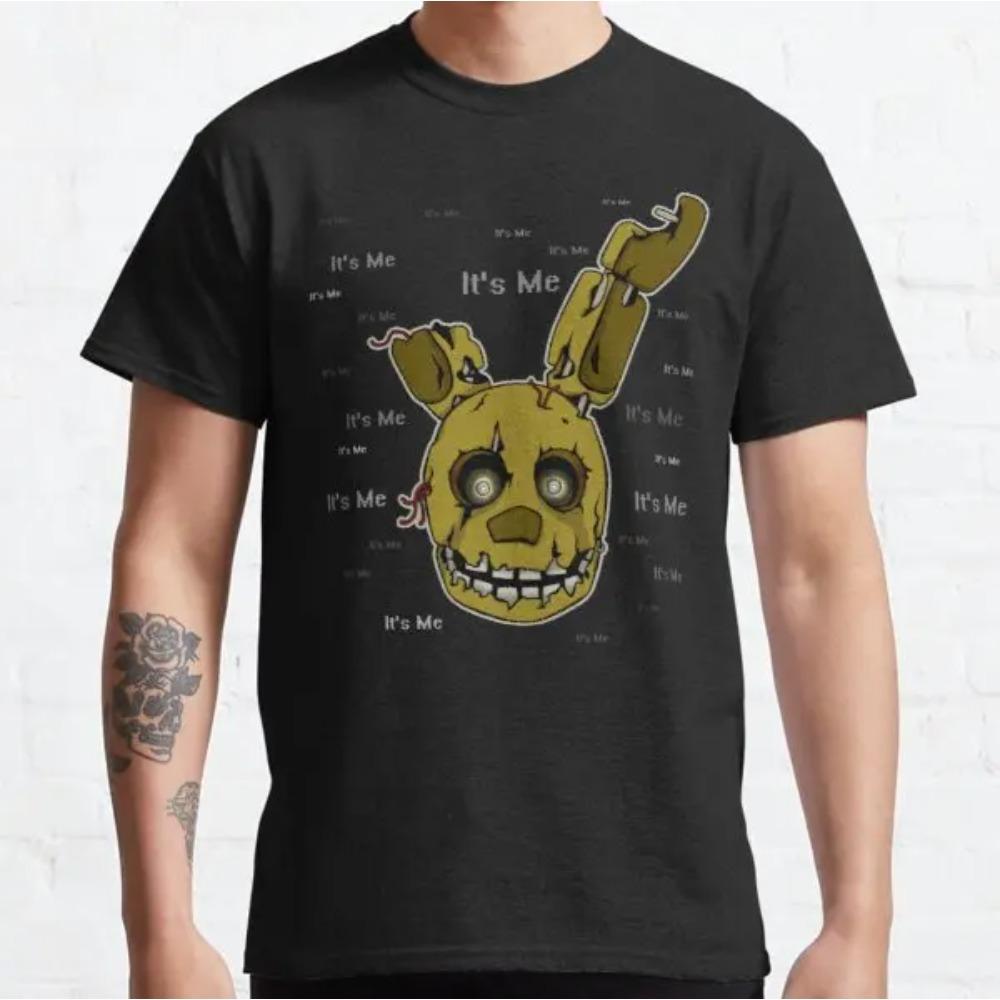Modna koszulka z grafiką Five Night At Freddys Wygodny nadruk Oversize Wysokiej jakości ubrania Letnia czysta bawełna Streetwear Koszulka