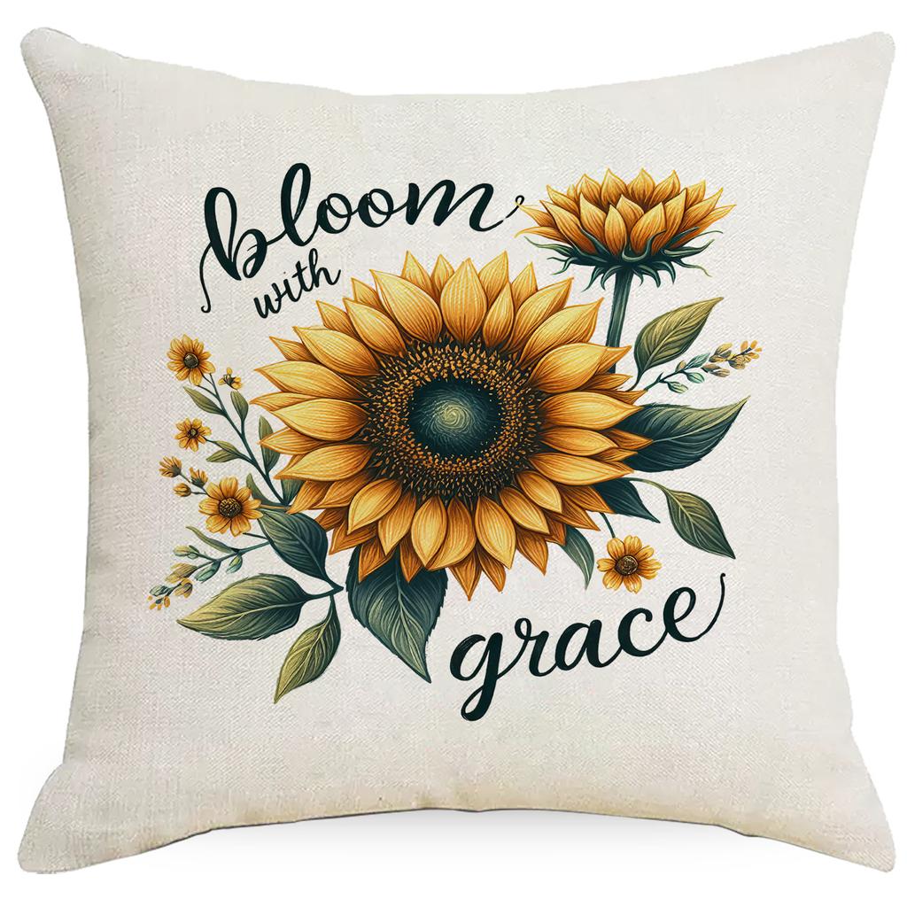Sunflower Pillow Case European and American Style Home Sofa Pillow Combination Color Sofa Pillow