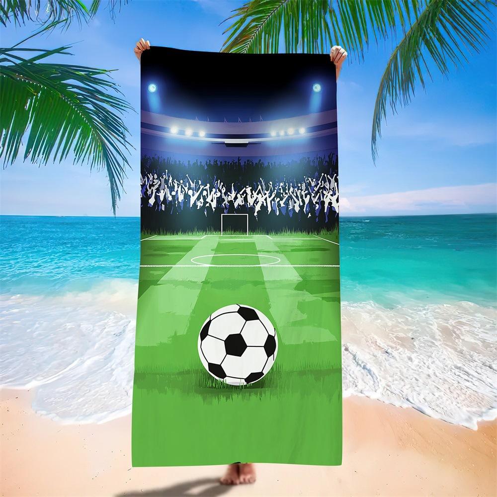 Wasserabsorbierendes Tragbares Fußball-Strandtuch für Erwachsene Europäisches, Amerikanisches Und Südamerikanisches Badetuch Digitale Druckerei Fabrik