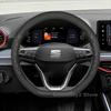 Housse de volant en cuir pour voiture pour Seat Arona 2024 2018-2023 Housses pour Housses Intérieur auto Seat leon Accessoires 2020
