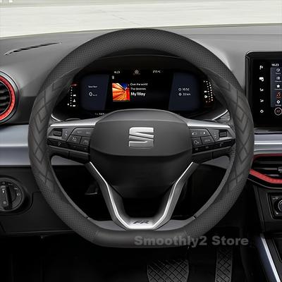 Leather Car Steering Wheel Cover For Seat Arona 2024 2018-2023 Covers For Covers Auto Interior Seat Leon Accessories 2020