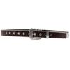 Women's Wide Leather Belt with Rhinestone Red Rose Print & Pin Buckle