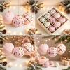 Fluffy Christmas Tree Ornament Set - Festive Ball Pendant Decorations
