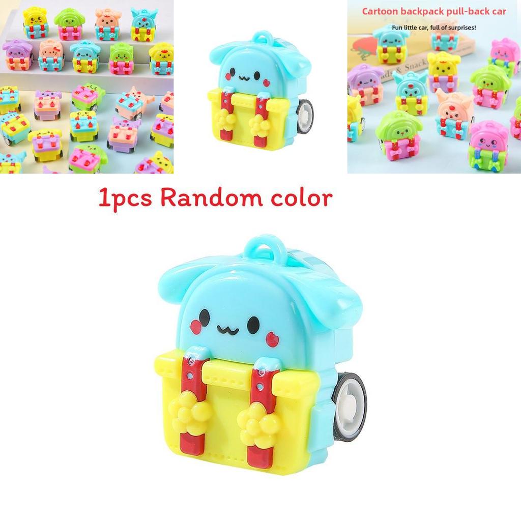 Mini Inertia Cartoon Backpack Design Toy Car For Toddlers And Preschoolers