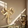 Bow Hook for Wall Decorative Bowknot Hook Gold Coat Hooks Wall Peg Hook Bow Hanging Hook Towel Hook Brass Bow Hook for Home (2.63X2.52X0.59in,Gold)