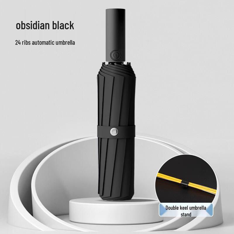 WH Fully Automatic Folding Umbrella for Rain and Sun