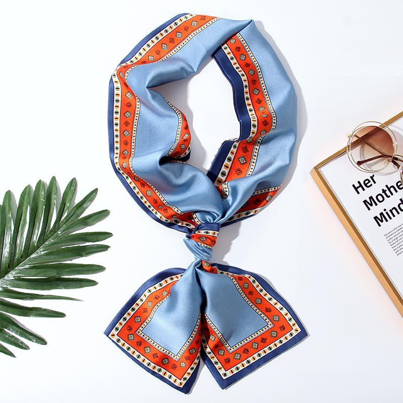 Long Small Silk Scarf Women's New Autumn and Winter High-end Temperament Scarf Mother with Shirt Neck Protection Scarf