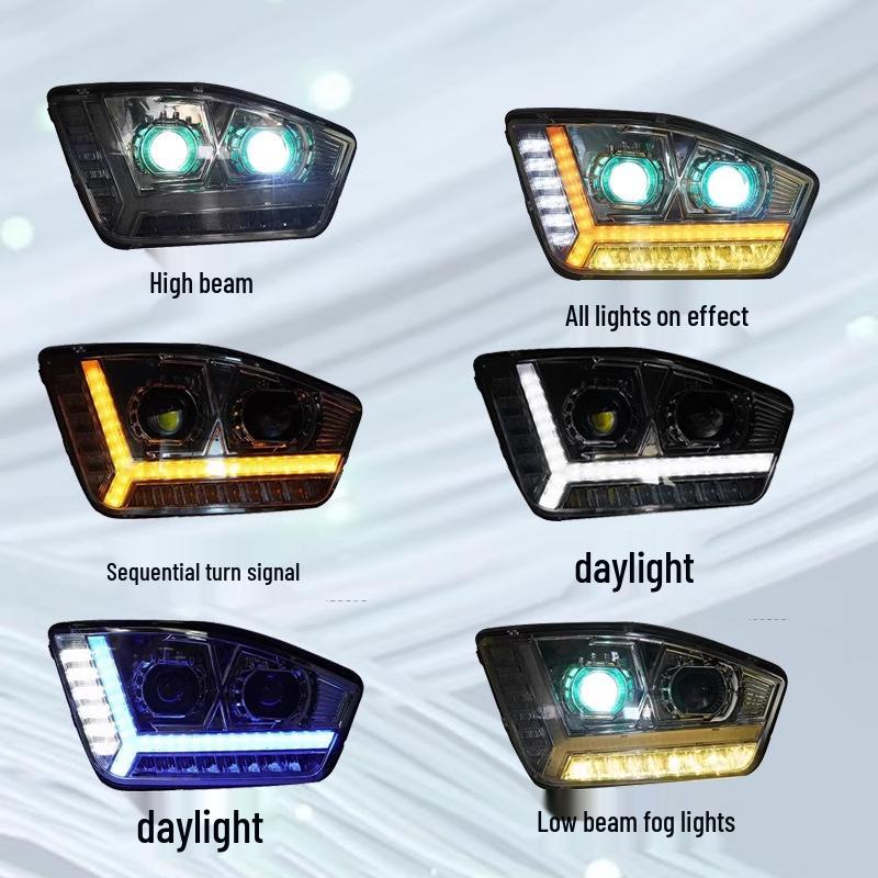 OMAN EST H5 Dual Lens LED Headlight Super Bright Spotlight with Flowing Turn Signal