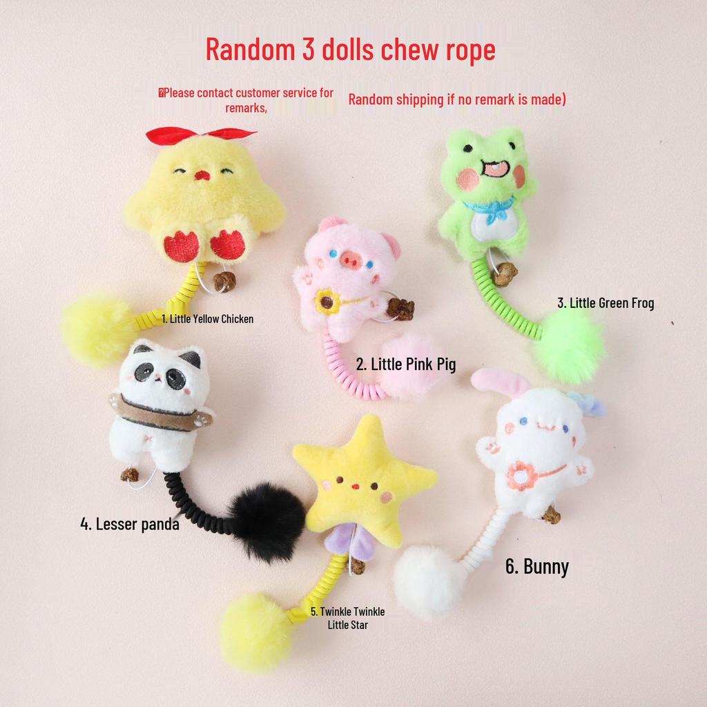 Kitten Toy Chew & Scratch Rope - Cute, Durable, Teething Fun for Cleaning Teeth & Gums.