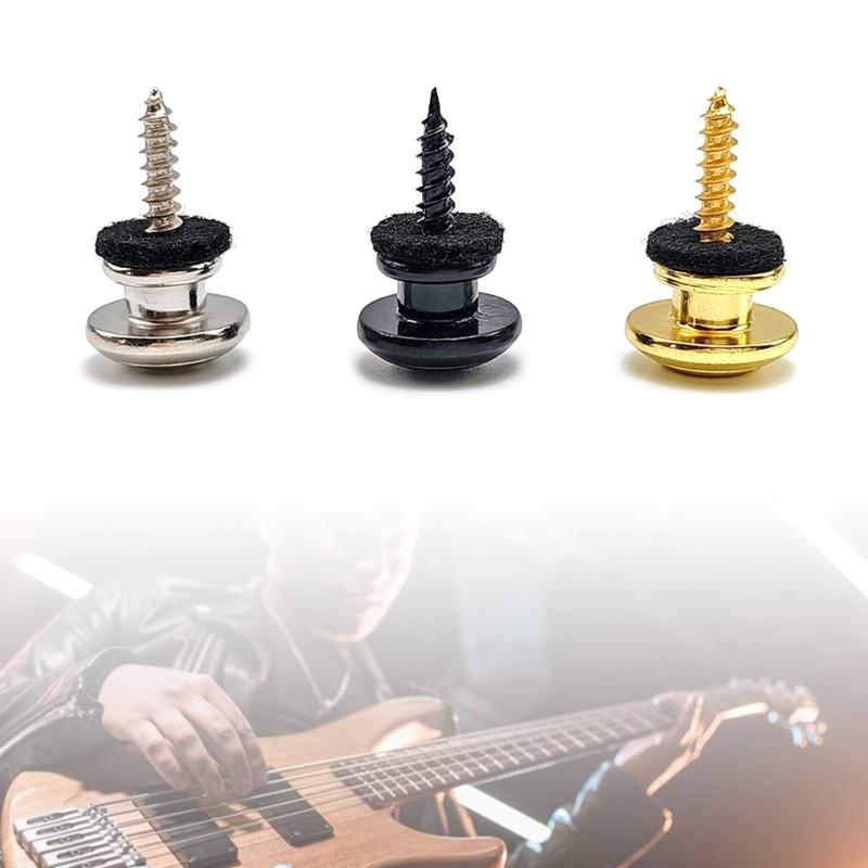Electric Guitar Strap Lock Screws Guitar Strap End Pin Tail Nail Lock Button Pegs for Acoustic Electric Guitar Ukulele