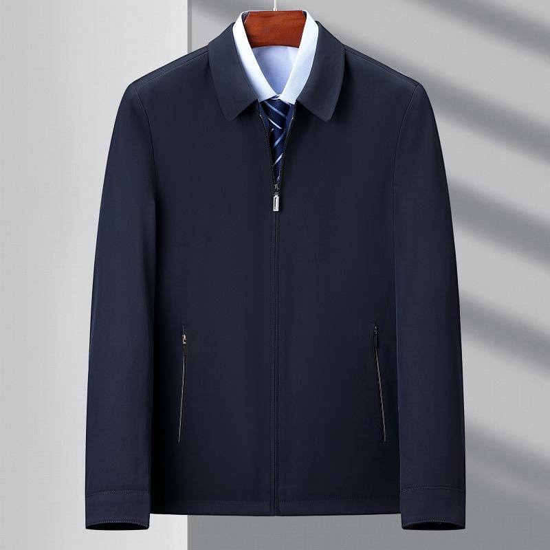 New Spring and Autumn Jackets for Men, Windproof and Warm, Middle-aged and Elderly Jackets, Business Casual Daddy Wear, Thin Jacket Tops