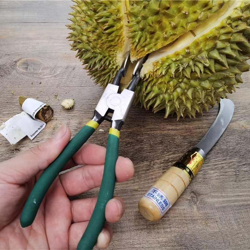 1Pieces Stainless Steel Durian Opener Clip Rustproof Pliers Durable Durian Peel Breaking Tool For Restaurant Outdoor Tableware