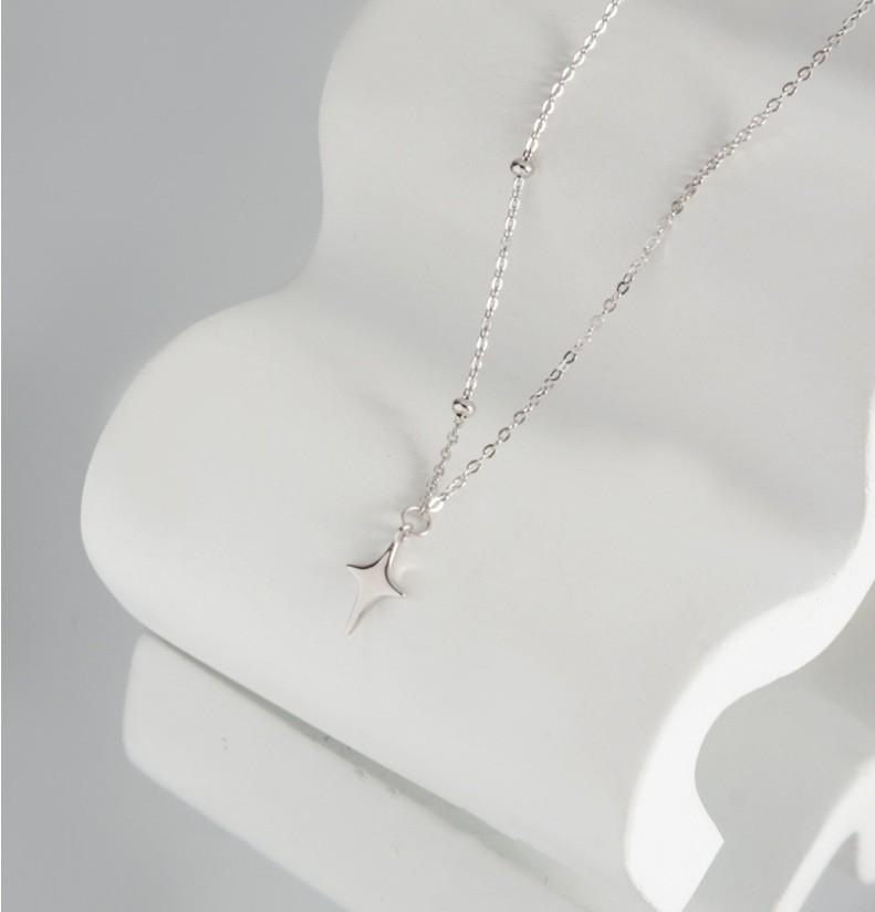 Trendy Fashion Crossborder Silver Alloy Star Pendant Choker Necklace Women For