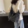 Korean Version of Casual Large-capacity Underarm Bag Women's Bag 2025 New Simple Denim Bag Fashion Messenger Shoulder Bag