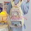 Student Schoolbag Transparent Simple Casual Schoolbag Cute Female Student Large Capacity Backpack