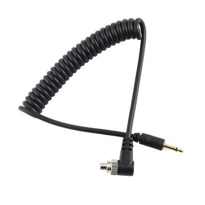 Flexible Length Camera Flash Syncing Cord PC To 2.5mm Spring Wire Design Corrosion Resistant PVC Housing Photography Tool