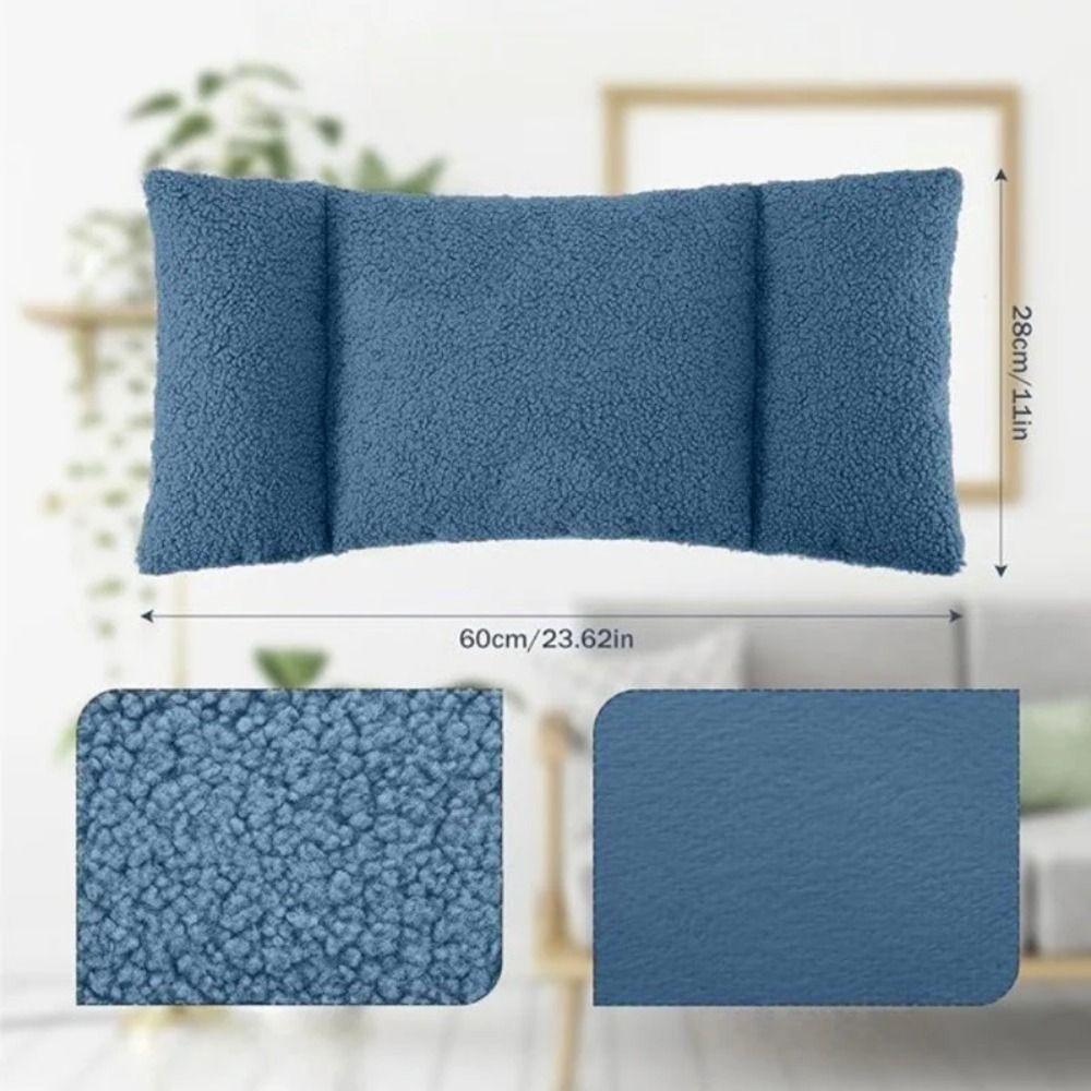 Ergonomic 3-Segment Lumbar Pillow Soft Back Support Cushion Universal Waist Cushion Sofa
