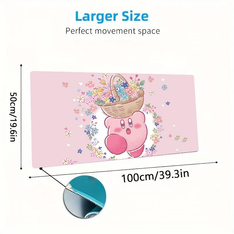 Kirby Print  Cushion Non-slip Laptop Tablet Big Mousepad XXL Mat Mini PC Playmat With Lock edge