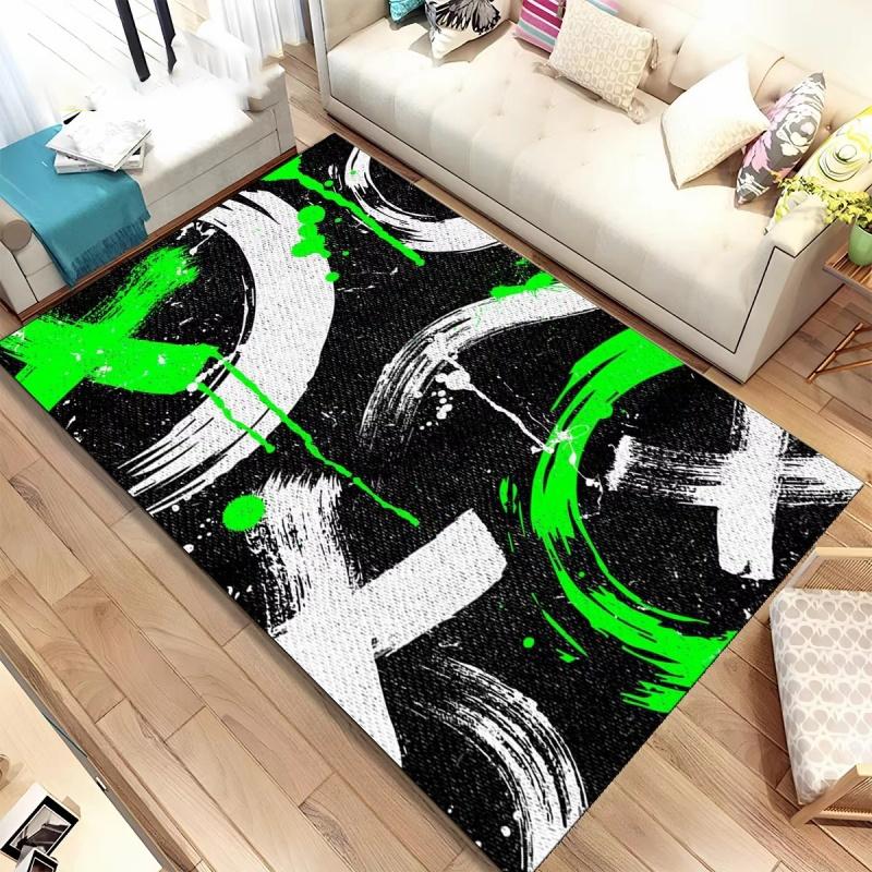Desenho animado jogo gamer gamepad tapete tapete para sala de estar quarto decoração de casa, tapete de chão antiderrapante decoração sala de jogos infantil sofá capacho
