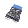 B03C USB2.0 19Pin Header To 2Pcs USB2.0 9Pin Female HUBs Connectors Board for Device