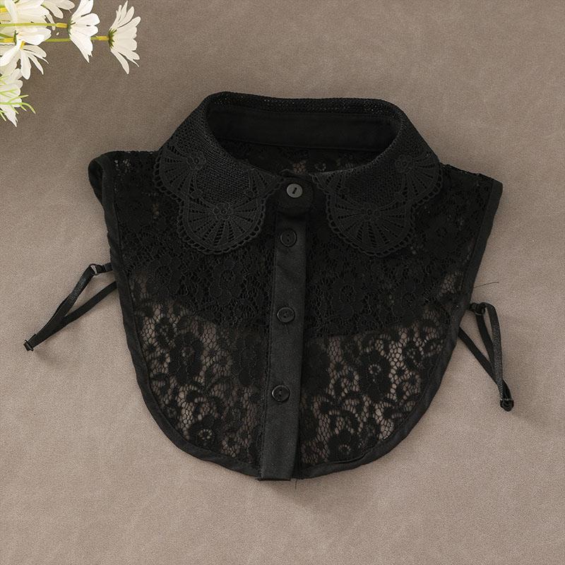 New Fake Collar Shirt Women White Lapel Ruffles Stand False Collar Woman Girls Detachable Collar Lace Removable Half Shirt