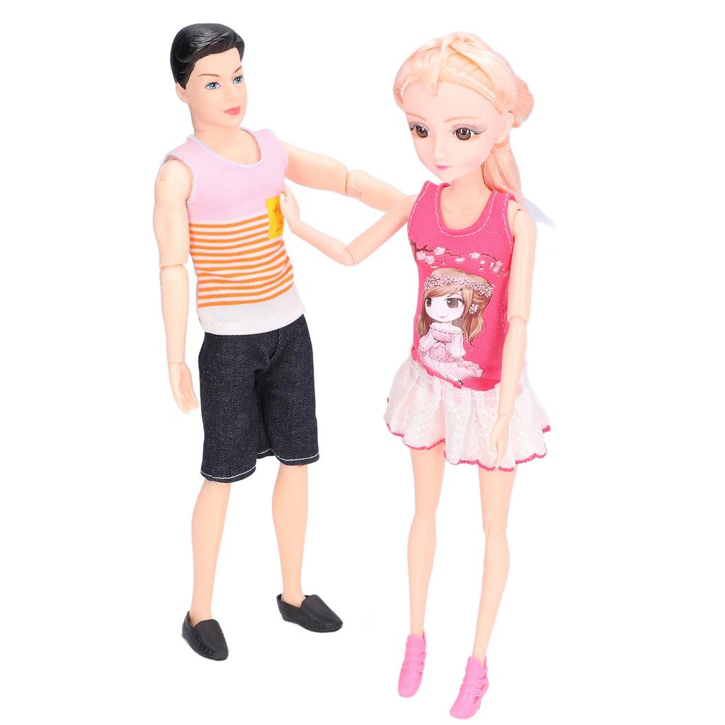 Family Doll Set Dad Pregnant Mom Female Male Baby Beautiful Clothes Educational Joint Dolls