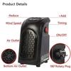 Fan Heater - RUMOCOVO - Mini Electric Heater - Wall Plug - Timer - Thermostat