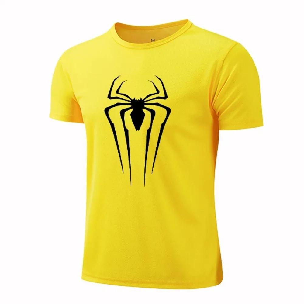 Summer Men'S Printed Round Neck Short-Sleeved T-Shirt Outdoor Running Breathable Quick-Drying Sports T-Shirt Casual Street Tops