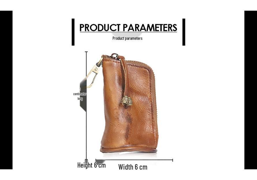 Men's Retro Genuine Leather Waist Key Holder: Large Capacity Cowhide Bucket Bag with Multifunctional Zipper Pouch.