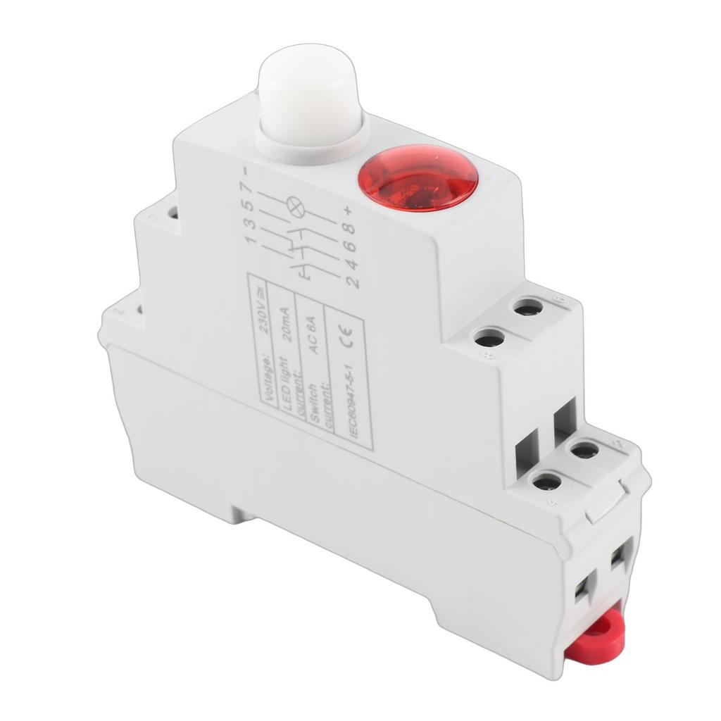 DIN Rail Indicator Light LED Indicator Lamp for Magnetic Starter Contactor Electrical Line Control AC DC 230V