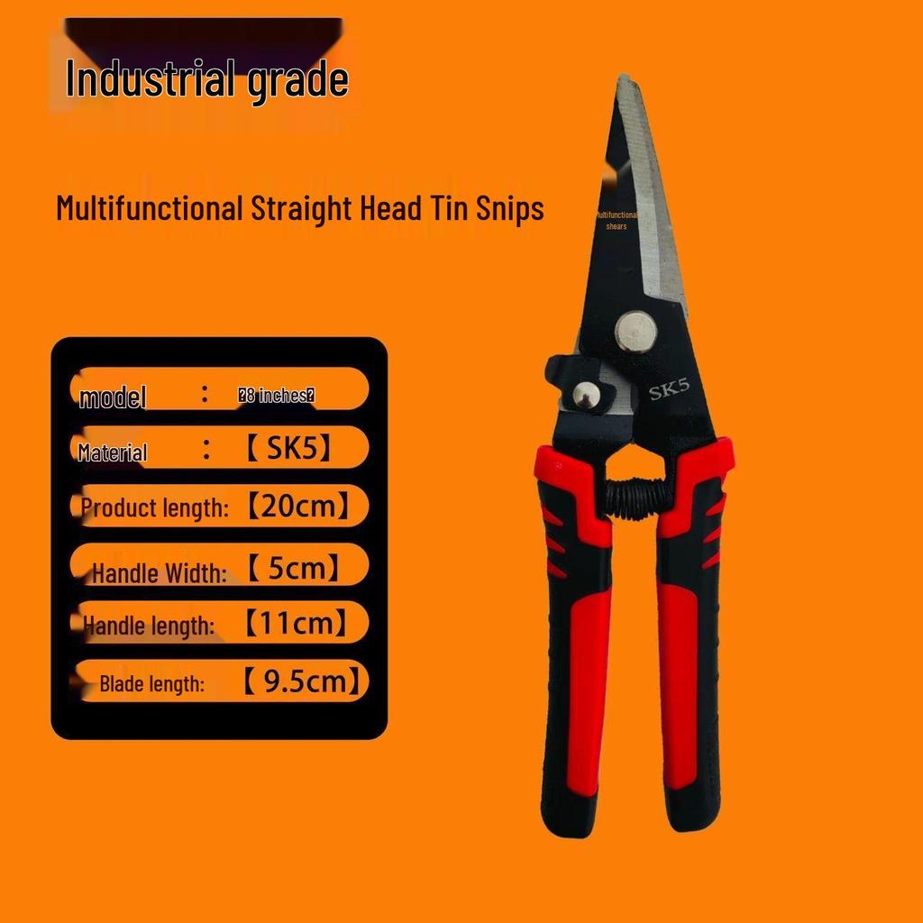 Multi-Function Tin Snips - Stainless Steel Aviation Shears for Aluminum Panels and Steel Keels
