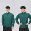 180G Quick-Dry Half-Zip Long Sleeve Fitness T-Shirt