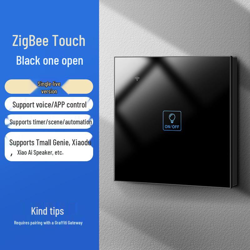 Zhengshang C3 Graffiti ZigBee Smart Switch: Wireless Voice Panel, Tuya-Enabled, EU Standard, Alexa & Google Compatible.