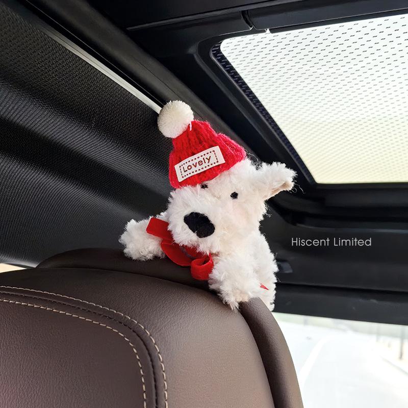 West Highland Puppy Car Ornament - Column Mount Central Screen Decoration