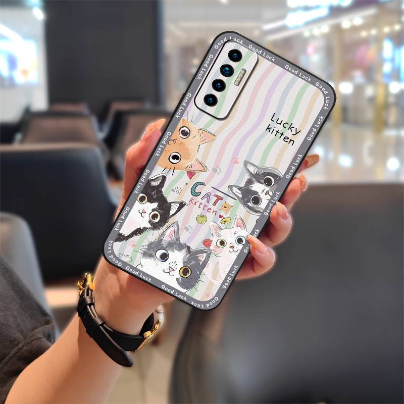 Durable Anti-dust Phone Case For Tecno Camon17P Anti-knock Back Cover Full Wrap Shockproof Waterproof Silicone Cartoon