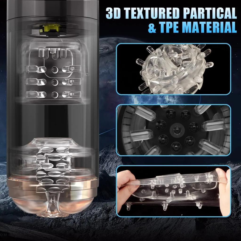 Automatic Male Masturbator Thrusting Rotating Vibration 3D Realistic Sleeve Hands-Free Adult Sex Toys for Men