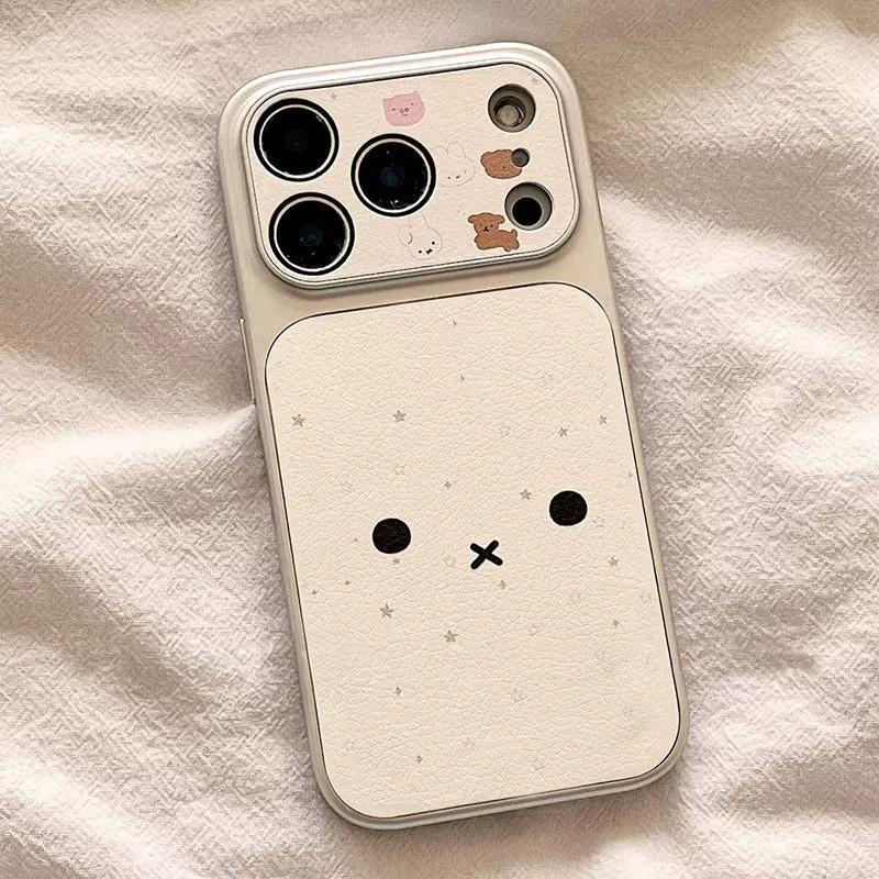 Broken Miffy applies to Apple 17promax mobile phone case iPhone16 new 15 large windows 14 silver edge 13 women 12