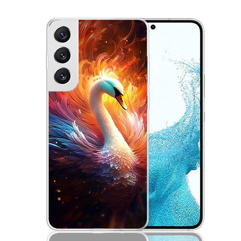 White Swan Grace Art Phone Case For Samsung Galaxy S26 S25 Edge S24 S23 FE S22 Ultra S21 Plus S20 + Fundas Cover Coque Galaxy S2