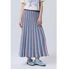 Multi Stripe Knit Skirt Bask05611
