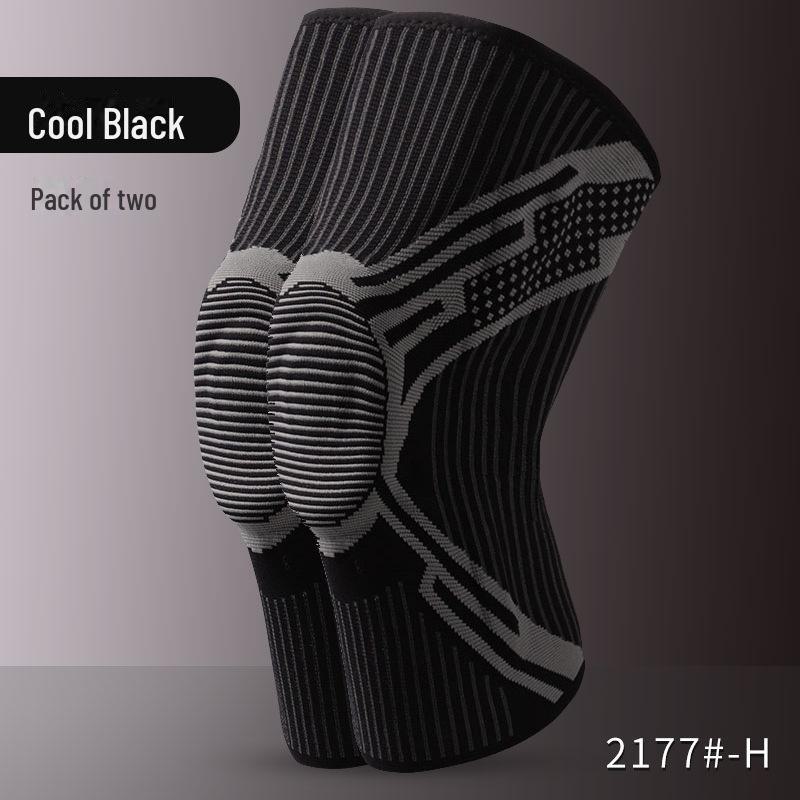 Genunchiere de silicon pentru bărbați - Protecție sportivă pentru alergare, fitness, baschet, sărituri; Compresie caldă cu suport patelar.