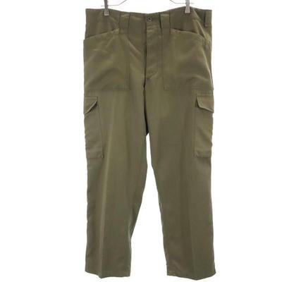 Austrian Army 80s Military Cargo Pants Khaki Button Fly Big Size Men's Used