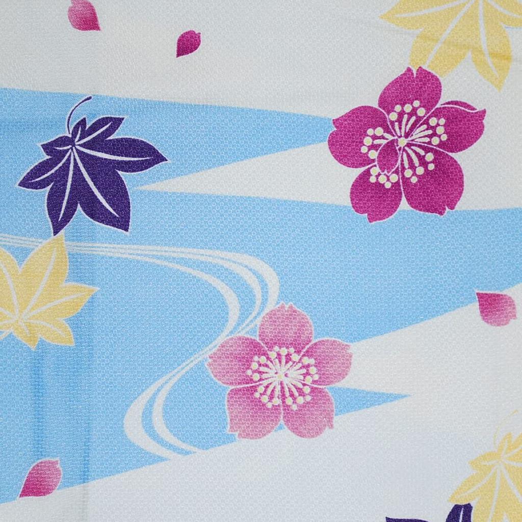 Washable small medium single running floral light finished kimono, pattern, size, pret, item, water, pattern, blue, white, 62555-62556