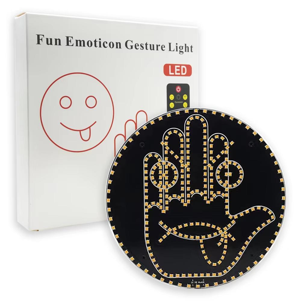 

Светодиодный забавный свет с выражением лица для автомобиля с пультом дистанционного управления, многофункциональная лампа-напоминание о предупреждении для заднего стекла, внешние аксессуары