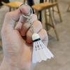 Creative Acrylic Badminton Shuttlecock Charm Keychain – Cute Pendant for Couples, Students, and Backpacks