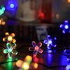Solar Powered Flower String Lights 7m/22.97ft 50pcs Cherry Blossoms Colorful LEDs Fairy Light